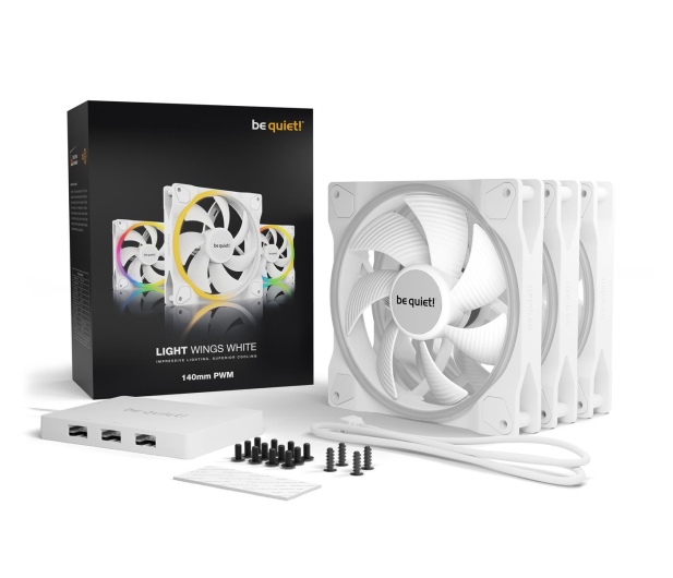 BE QUIET! Light Wings White 140 PWM Triple-Pack 3x140mm BL102 - 1138228 - zdjęcie 4